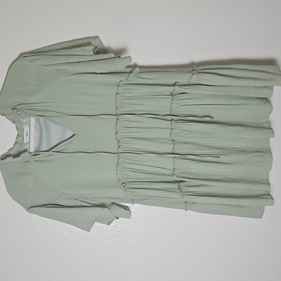 TALULAH Sage Green Ruffle Blouse - Picture 3 of 8